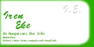 iren eke business card